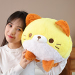 Cute Round Cat Doughnut Pillow Cross-border Three Flower Cat Plush Doll