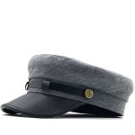 British Vintage Beret PU Leather For Men