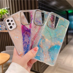 Kauri Watercolor Marble Rainbow Fish Scale S22 Phone Case S22 Anti Fall Case S22 Protective Case S21FE Mobile Phone Case