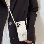 Women's Fashion Slant Across The Lambskin Phone Case