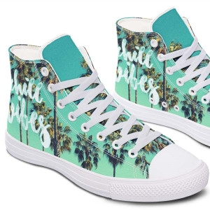 Printed Couple High-top Canvas Shoes