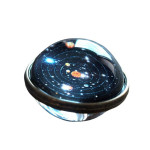 Ornament Double-sided Glass Ball Solar System Cosmic Starry Sky Necklace