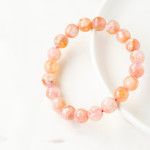 Natural Crystal Primary Color Red Cherry Blossom Agate DIY Bracelet