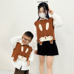 Cute Girls Knit High-end Parent-child Vest