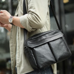 Premium Simple Commuter Leather Men's Bag