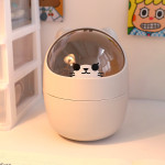 Desktop Trash Can Desk Organizer Bucket Office Mini Bear Trash Can