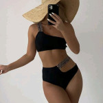 New Ladies High Waist Split Bikini Swimsuit