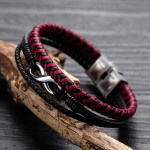 Leather Woven Titanium Steel Bracelet