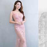 Lace Transparent Mermaid Evening Dress