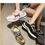 Thick Bottom Shallow Mouth Breathable Fashion Casual Color Matching Women's Shoes