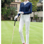 Golf Women's Long-sleeved T-shirt Stand-up Collar Sunscreen Korean Version Of Slim Sports