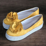 Women's breathable flat canvas slippers