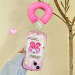 Sweet Love Heart Bow Wrist Band Phone Case