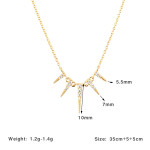 S925 Sterling Silver Tapered Diamond INS Style Necklace