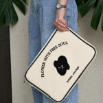 Portable Notebook Liner Bag Embroidery Lady