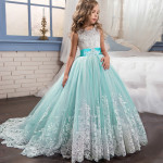 Girls' Wedding Dress Color Matching Puffy Princess Skirt