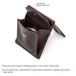 Retro Crazy Horse Cowhide Multifunctional Card Bag