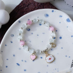 Women's Fashion Pearl And Crystal Beaded Bracelet