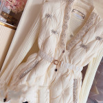 Women's Fashion Pleated Thickened Bread Coat