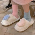 Heart Stereoscopic Star Moon Plush Slippers Female