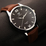 Waterproof business soft belt quartz watch