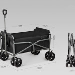 Outdoor Camping Trolley Fishing Pull Trailer Storage