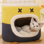 Winter Warm Cartoon Semi-enclosed Cat House Four Seasons