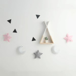 Star Moon Hanging Ornament Children's Room Crib 5 Star Decorations