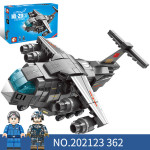 Building Block Aircraft Military Series Large Transport Assembly Toys