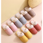 Winter Warm Non-slip Ladies Home Comfortable Corduroy Slippers Women