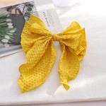 Solid Color Fabric Crumpled Bow Hair Accessory