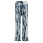 Hand-Heavy Washed Micro-Flare Jeans