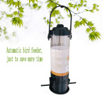 Suspended lazy bird feeder