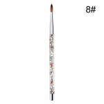 7 Sizes Nail Art Brush For Acrylic Powder Nylon Manicur