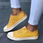  Laceless Canvas Casual Shoes Fashion Sneakers Flat Platform Loafers