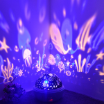 Starry Sky Projection Night Light Romantic Rotating Ocean Projection Lamp Usb Bedroom Small Ball Night Light