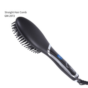 LCD hair straightening comb