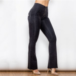 High Waist Black Flared Skinny Women's Stretch Jeans