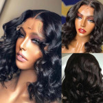 High Temperature Silk Mid-section Medium-length Curly Hair Women's Wig