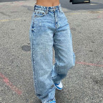 European And American Slim Fashion Jeans Female