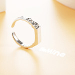 Men's And Women's Fashion All-matching Geometry Rectangle Couple Rings