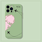 Aircraft Illustrator Suitable For 4 Phone Case I13promax Cute 12 Liquid Silicone 11 Soft Shell