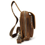 Men's Leather Chest Sports Shoulder Messenger Bag