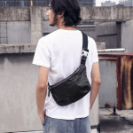 Men's Retro Leather Chest Messenger Shoulder Bag