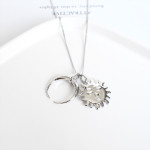 S925 Sterling Silver Sun Moon Necklace