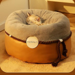 Closed Solid Color Pet Warm Cat Nest