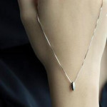 S925 Sterling Silver Small Water Drop-shaped Clavicle Chain