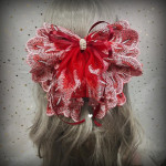 Japanese Soft Girl Lolita Sweet Bow Hairpin Ponytail Hairpin Female Top Clip Headdress