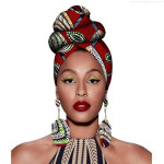 Fashion African Headscarves And Earrings 2 Pieces Of Women's African Clothing Headwear Headbands