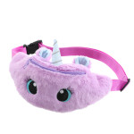 Cartoon Plush Shoulder Bag Little Girl Cute Big Eyes Waist Bag Kindergarten Children Messenger Bag Chest Bag